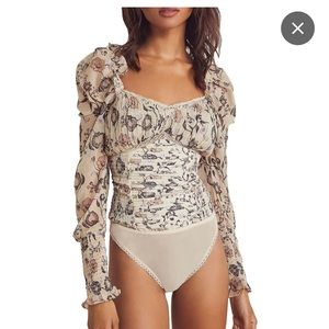 Free People Brunch date bodysuit